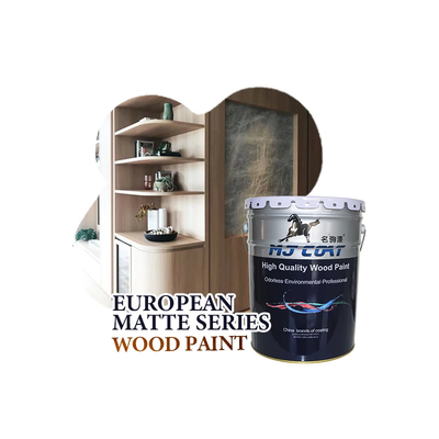 Faible teneur en COV Peinture en bois PU mate Place fraîche et sèche Niveau de brillance mate pour le stockage